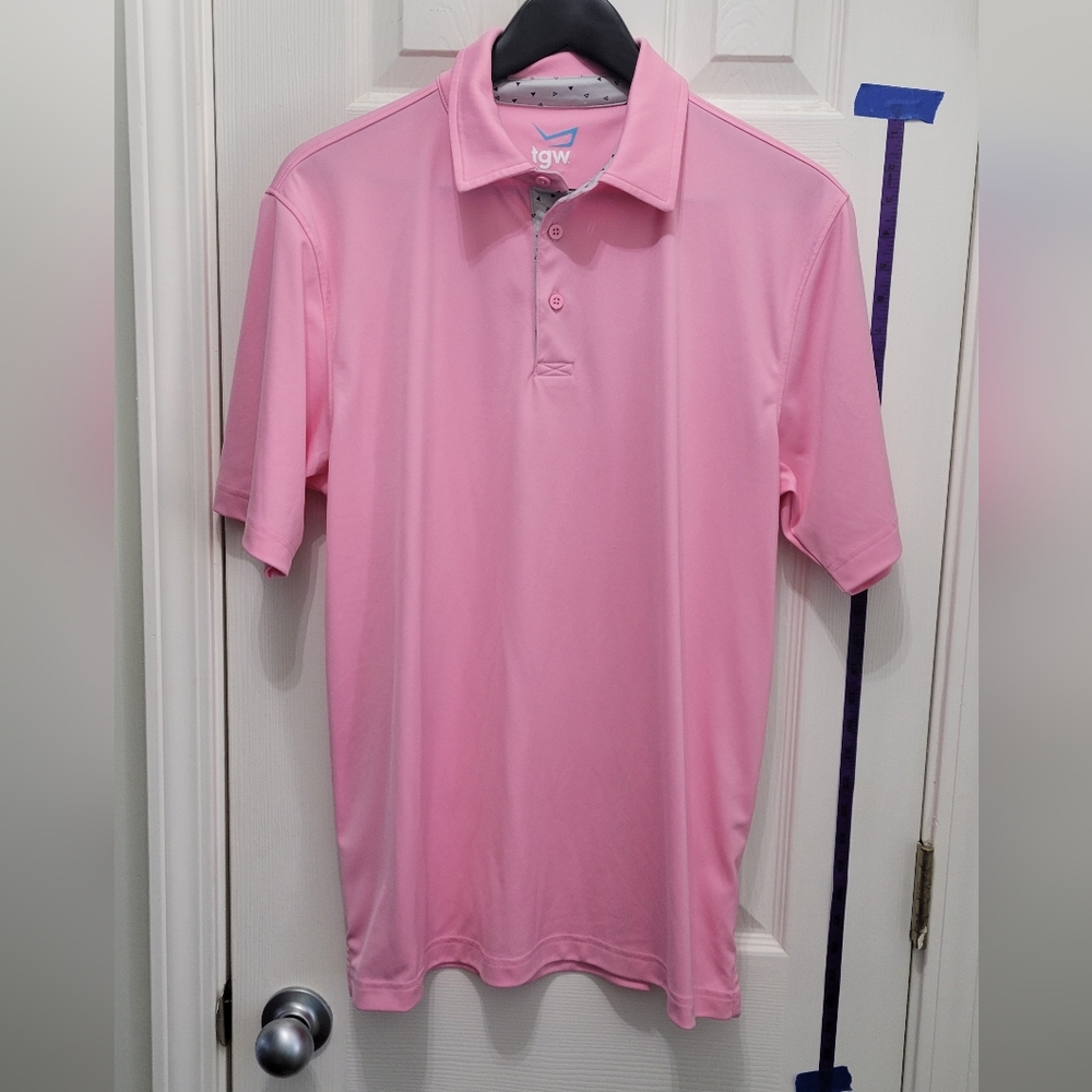 TGW Men's Short-Sleeve Polo in Pastel Pink